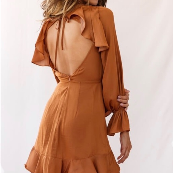 Camel Colored Dress - Picture 2 of 4